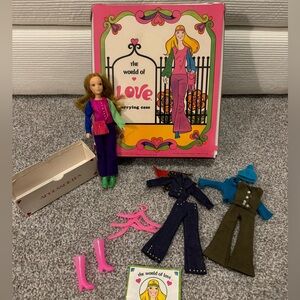 Vintage 1971 Love Doll - The World of Love Hasbro - Case, Doll, and Accessories